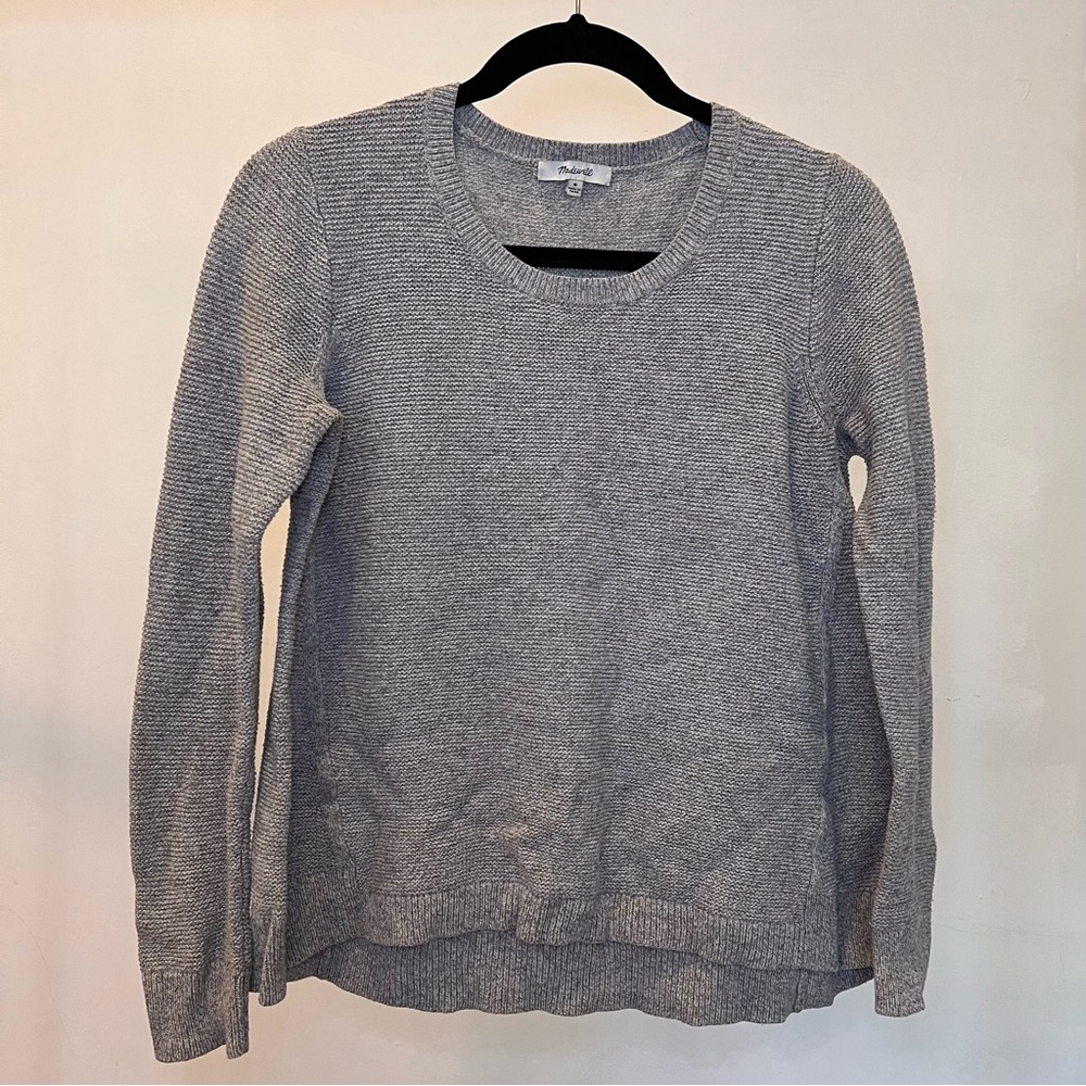 Madewell Riverside Texture Sweater Grey size Medium
